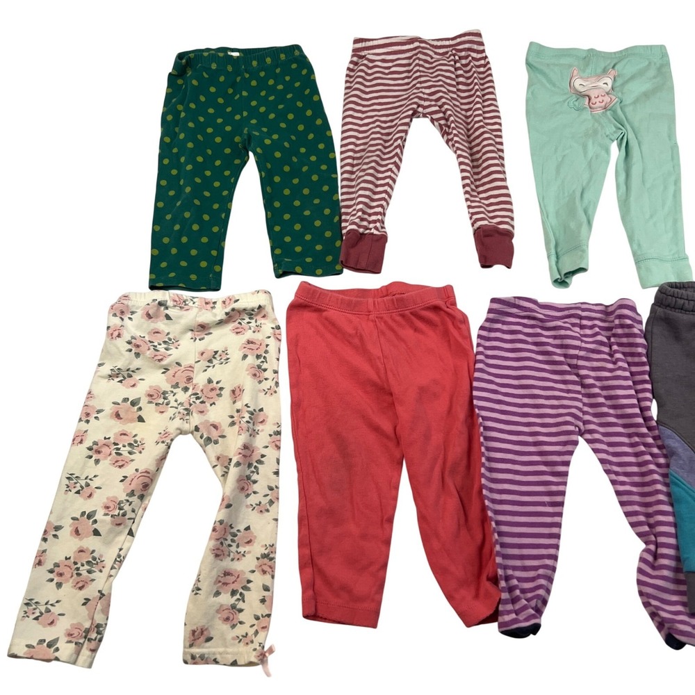 Baby Girl Leggings Joggers Bundle 12M 12-18M Carters Gap Cat & Jack 7pc Set